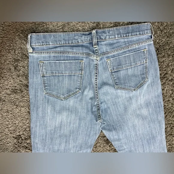 Old navy the sweetheart short stretch denim mid rise bootcut blue jeans size 10 - Picture 5 of 14